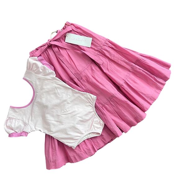 NWT Well Dressed 2T Wolf Midi Maxi Dress Skirt 3T Leotard Boho Beach Mauve Pink - Picture 3 of 10